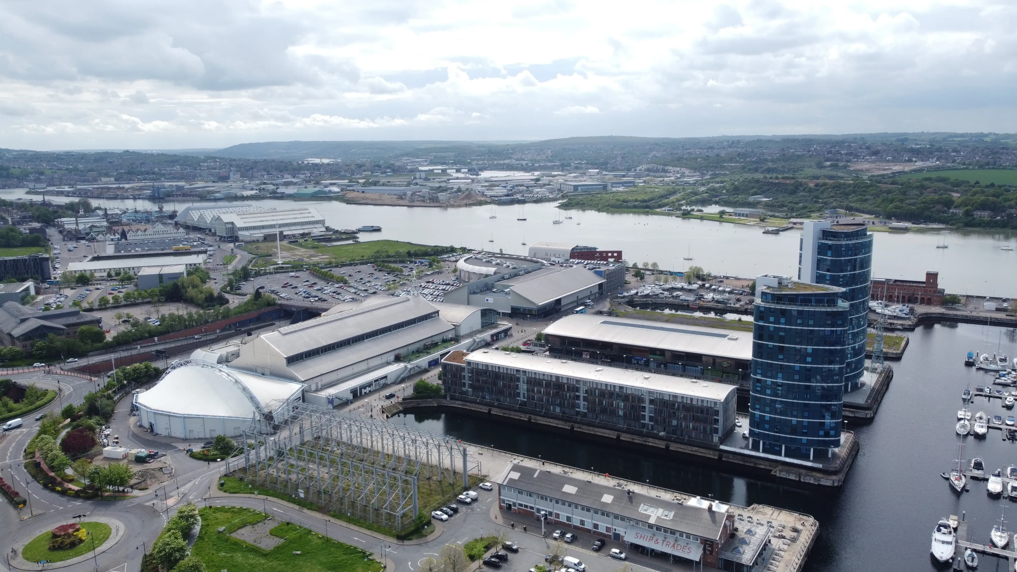 Dockside Aerial Shot